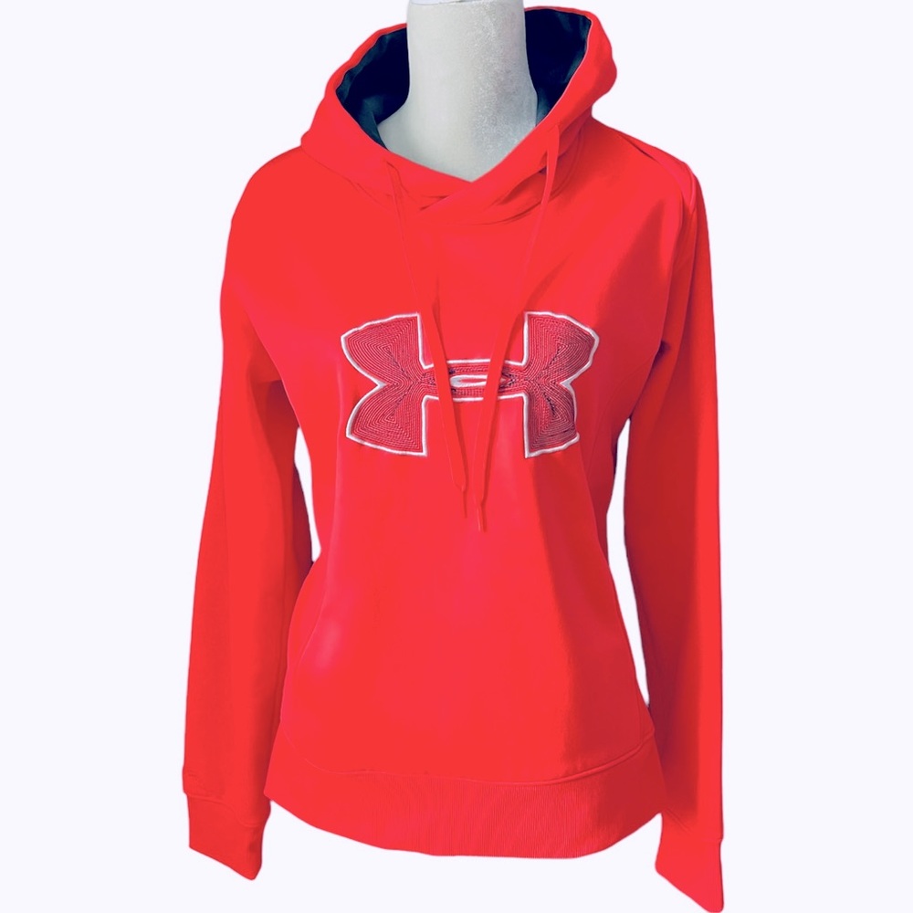Under Armour Storm Big Logo Embroidered Coldgear Hoodie EUC